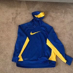 Xl blue and yellow Nike hoodie